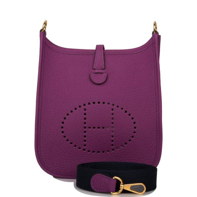 [New] Hermès Gold Clemence Evelyne TPM Bag Gold Hardware
