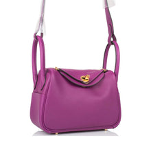 Load image into Gallery viewer, [New] Hermès Lindy Mini 20 | Anemone, Swift Leather, Gold Hardware
