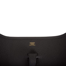 Load image into Gallery viewer, [New] Hermès Black Clemence Evelyne III PM Bag Gold Hardware
