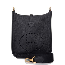 Muatkan imej ke dalam penonton Galeri, [New] Hermès Black Clemence Evelyne TPM Bag Gold Hardware
