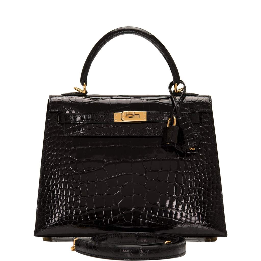 [NEW] Hermès Kelly Sellier 25 | Noir, Shiny Alligator Leather, Gold Hardware
