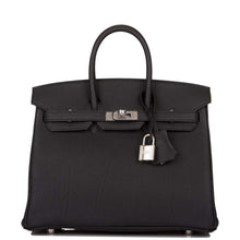 將圖片加載到圖庫查看器中， [New] Hermès Black Togo Birkin 25cm Palladium Hardware

