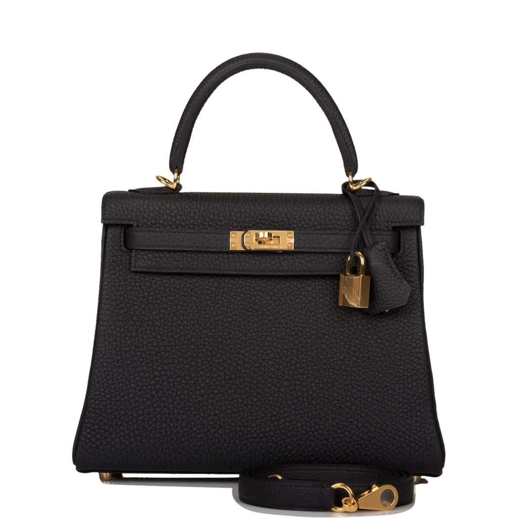 [NEW] Hermès Kelly Retourne 25 | Noir/Black, Togo Leather, Gold Hardware