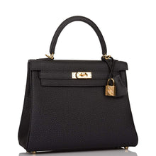 Load image into Gallery viewer, [NEW] Hermès Kelly Retourne 25 | Noir/Black, Togo Leather, Gold Hardware
