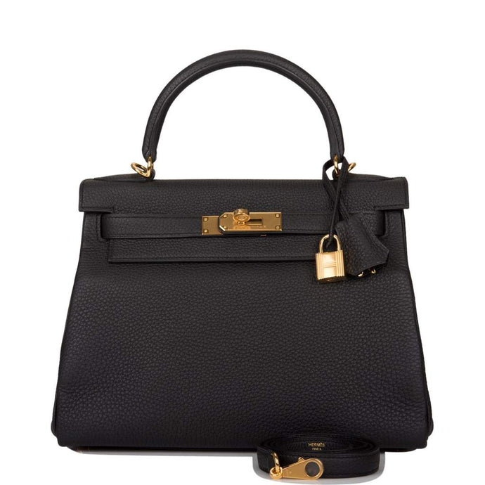 [NEW] Hermès Kelly Retourne 28 | Noir, Togo Leather, Gold Hardware