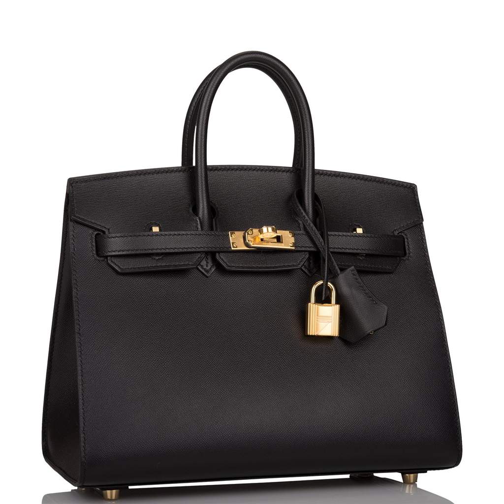 New] Hermès Black Veau Madame Sellier Birkin 25cm Gold Hardware
