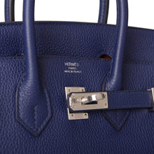Load image into Gallery viewer, [New] Hermès Bleu Encre Verso Togo Birkin 25cm Palladium Hardware
