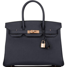 Load image into Gallery viewer, [New] Hermès Birkin 30 | Bleu Indigo, Epsom Leather, Rose Gold Hardware
