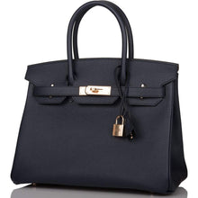 Muatkan imej ke dalam penonton Galeri, [New] Hermès Birkin 30 | Bleu Indigo, Epsom Leather, Rose Gold Hardware
