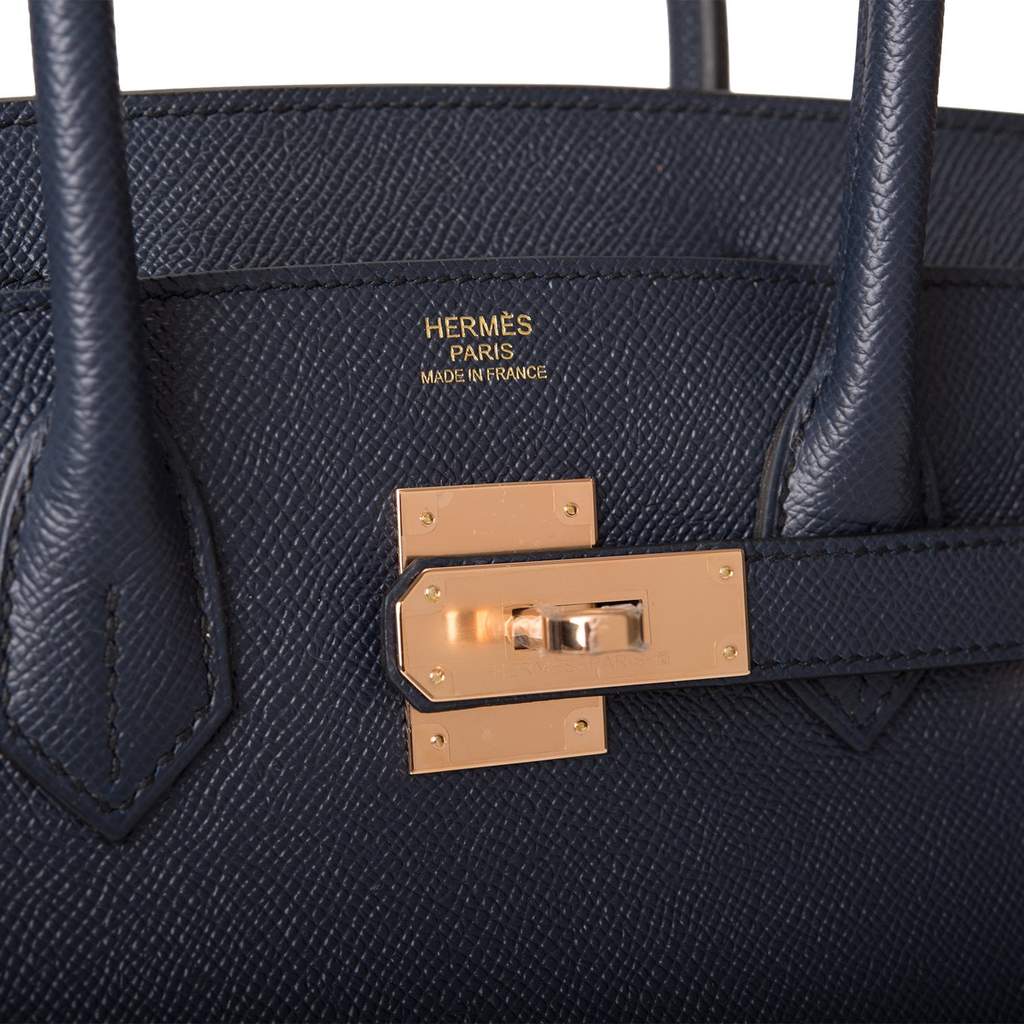 birkin bleu nuit rose gold hardware