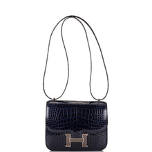 Load image into Gallery viewer, [New] Hermès Constance 18 | Bleu Marine Alligator and Ombre Lizard Marquette, Palladium Hardware
