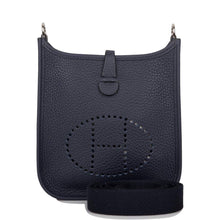 Load image into Gallery viewer, [New] Hermès Bleu Nuit Clemence Evelyne TPM Bag Palladium Hardware
