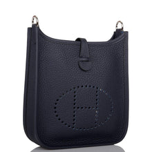 Load image into Gallery viewer, [New] Hermès Bleu Nuit Clemence Evelyne TPM Bag Palladium Hardware
