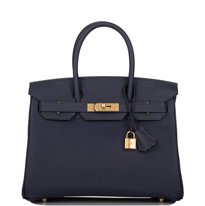 [New] Hermès Birkin 30 | Bleu Nuit, Togo Leather Gold Hardware