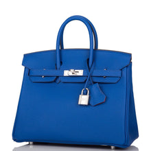Load image into Gallery viewer, [New] Hermès Bleu Royal Verso Togo Birkin 25cm Palladium Hardware
