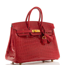 將圖片加載到圖庫查看器中， [New] Hermès Braise Niloticus Crocodile Birkin 25cm Gold Hardware
