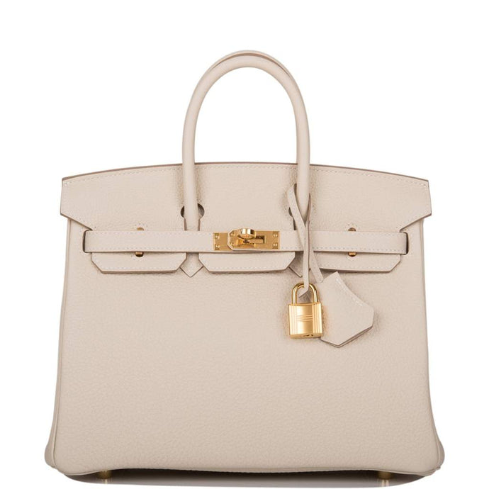 [New] Hermès Craie Togo Birkin 25cm Gold Hardware