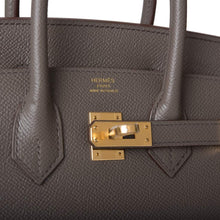 Muatkan imej ke dalam penonton Galeri, [New] Hermès Etain Epsom Sellier Birkin 25cm Gold Hardware
