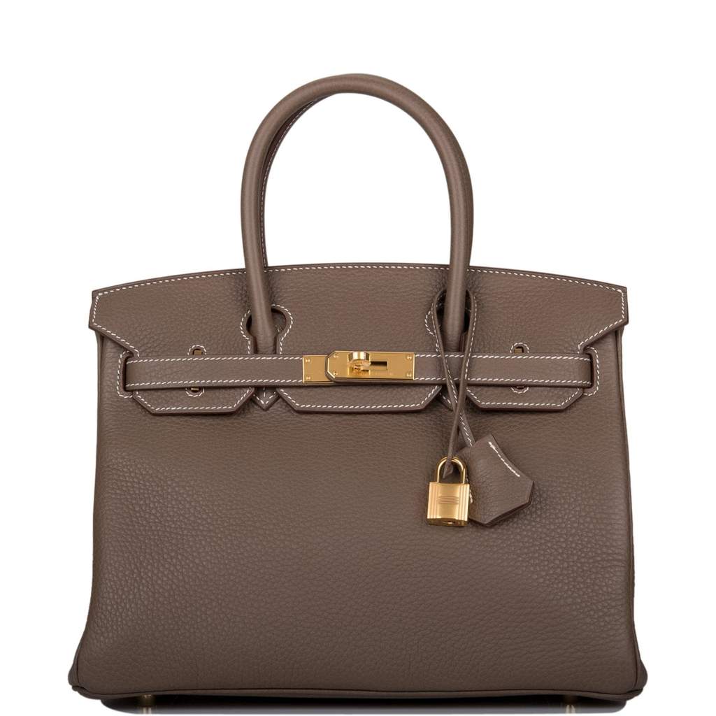 [New] Hermès Birkin 30 | Etoupe, Clemence Leather, Gold Hardware