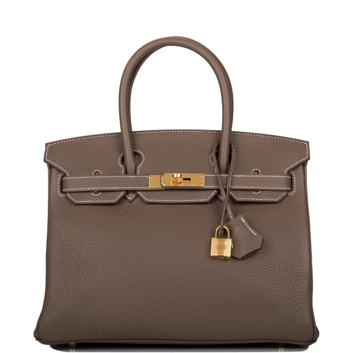 [New] Hermès Birkin 30 | Etoupe, Clemence Leather, Gold Hardware