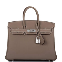 將圖片加載到圖庫查看器中， [New] Hermès Etoupe Togo Birkin 25cm Palladium Hardware

