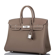 將圖片加載到圖庫查看器中， [New] Hermès Etoupe Togo Birkin 25cm Palladium Hardware
