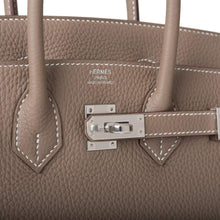 將圖片加載到圖庫查看器中， [New] Hermès Etoupe Togo Birkin 25cm Palladium Hardware
