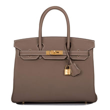 Load image into Gallery viewer, [New] Hermès Birkin 30 | Etoupe, Togo Leather, Gold Hardware
