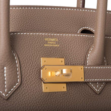 Muatkan imej ke dalam penonton Galeri, [New] Hermès Birkin 30 | Etoupe, Togo Leather, Gold Hardware
