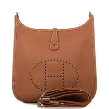Load image into Gallery viewer, [New] Hermès Gold Clemence Evelyne III PM Bag Gold Hardware
