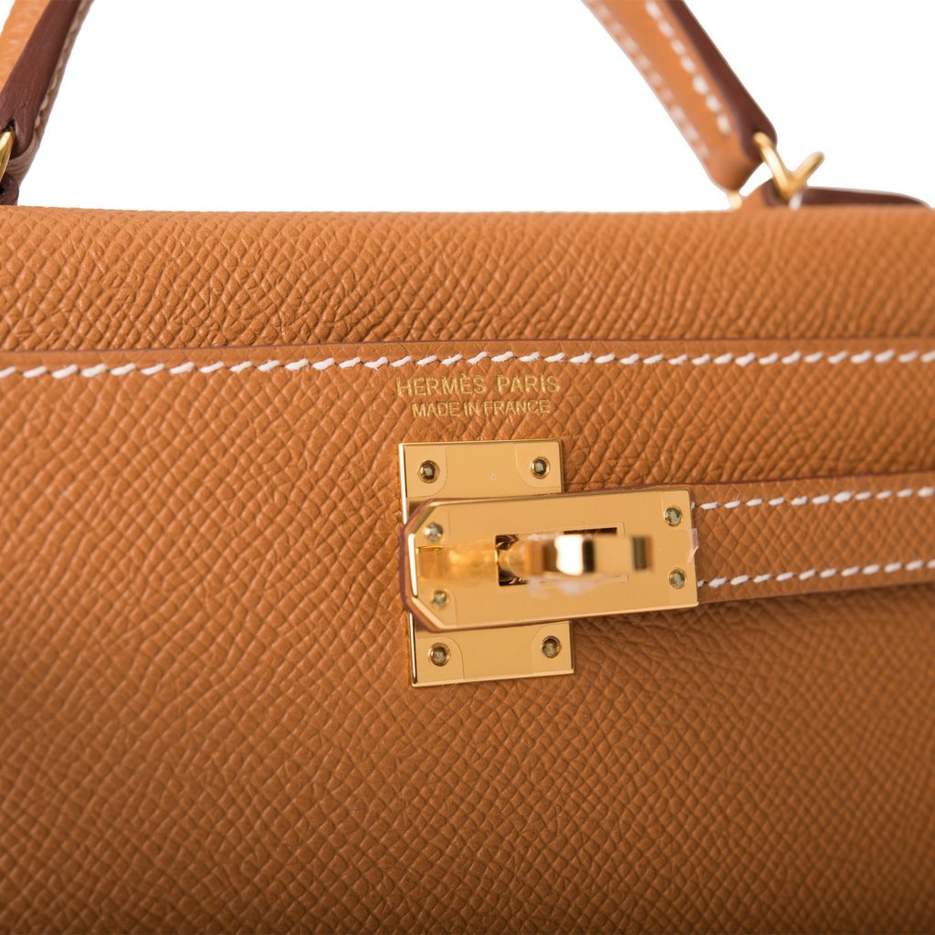 Hermes Kelly 20 Mini II Sellier Celeste Epsom Leather Gold Hardware – Haute  Living Luxury Marketplace