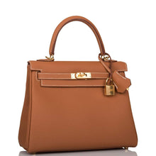 將圖片加載到圖庫查看器中， [NEW] Hermès Kelly Retourne 25 | Gold, Togo Leather, Gold Hardware
