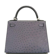 Load image into Gallery viewer, [NEW] Hermès Kelly Sellier 28 | Gris Agate, Ostrich Leather, Palladium Hardware
