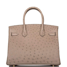 Load image into Gallery viewer, [New] Hermès Birkin 30 | Gris Asphalte, Ostrich Leather, Gold Hardware
