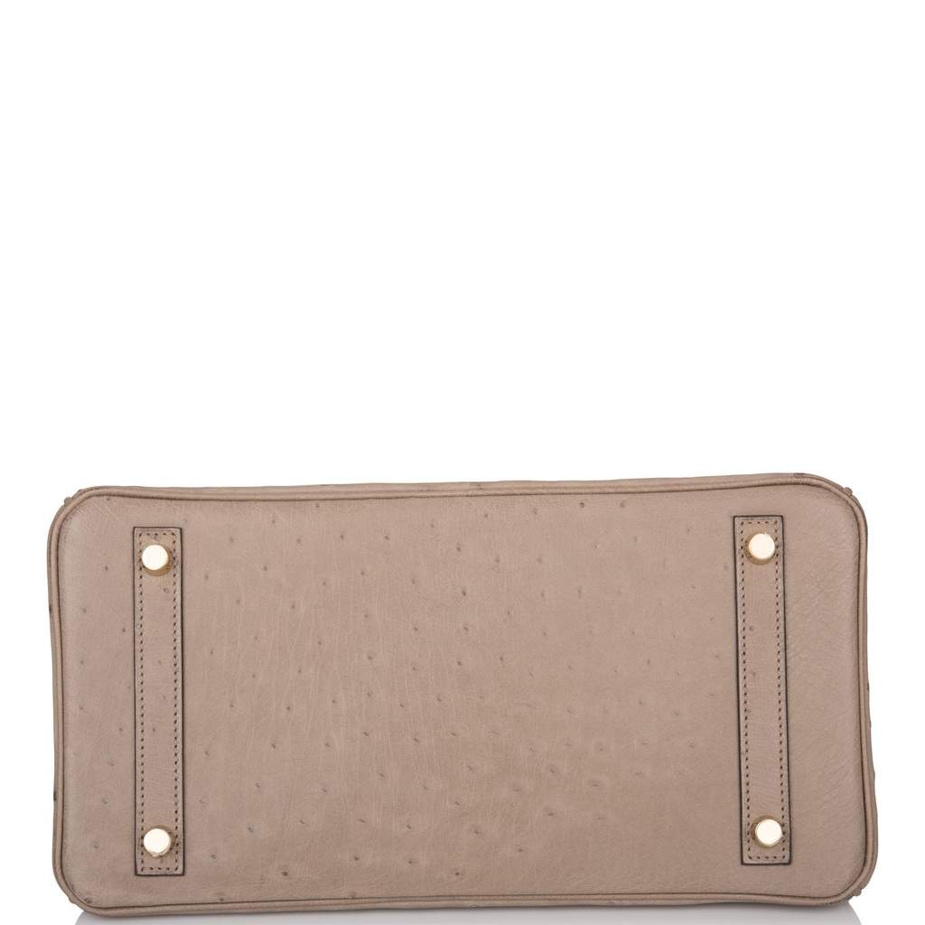 [New] Hermès Birkin 30 | Gris Asphalte, Ostrich Leather, Gold Hardware