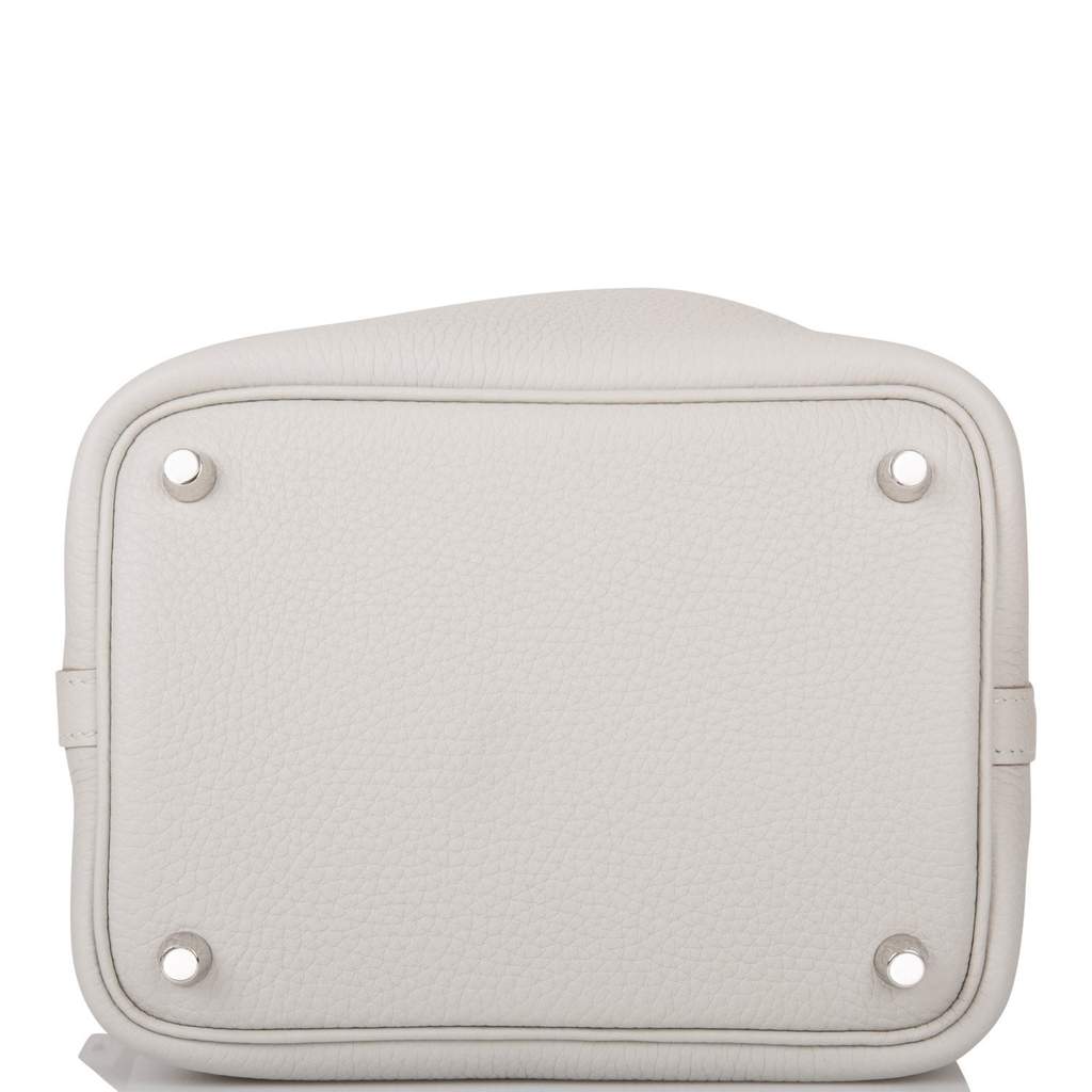 Hermes Etoupe Gray Picotin Lock 18 PM Palladium Hardware Handbag Bag