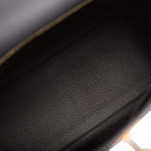 Load image into Gallery viewer, [NEW] Hermès Kelly Retourne 28 | Horseshoe Stamp (HSS), Bi-Color Black and Bleu Electric, Clemence Leather, Brushed Gold Hardware
