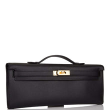 Load image into Gallery viewer, [New] Hermès Kelly Cut | Horseshoe Stamp (HSS), Black, Epsom Leather, Gold Hardware
