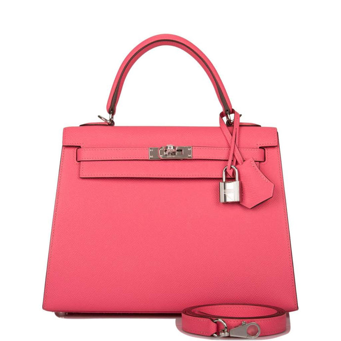 [NEW] Hermès Kelly Sellier 25 | Horseshoe Stamp (HSS), Rose Azalee Verso and Etain, Epsom Leather, Palladium Hardware