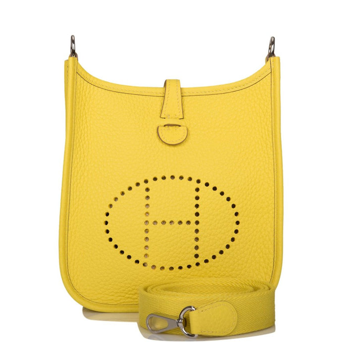[New] Hermès Lime Clemence Evelyne TPM Bag Palladium Hardware