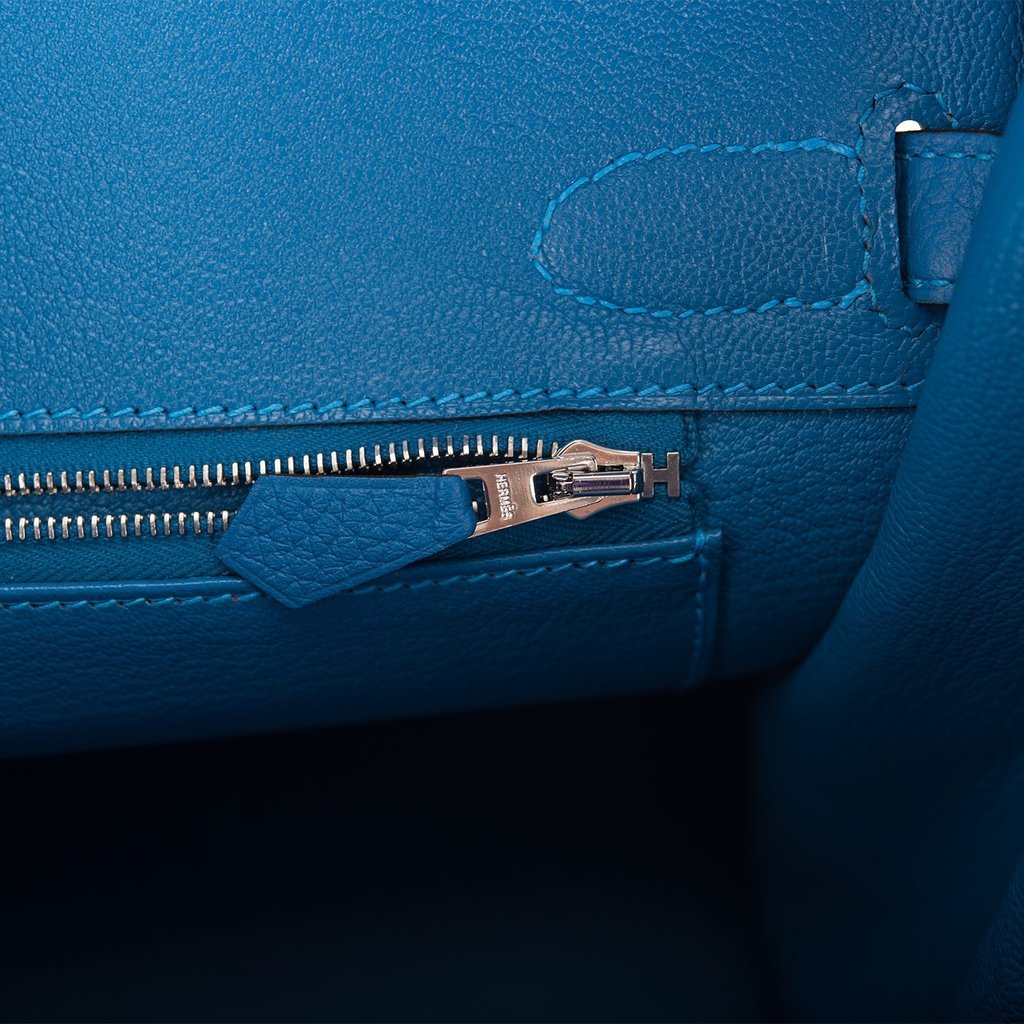[New] Hermès Birkin 30 | Mykonos, Clemence Leather, Palladium Hardware