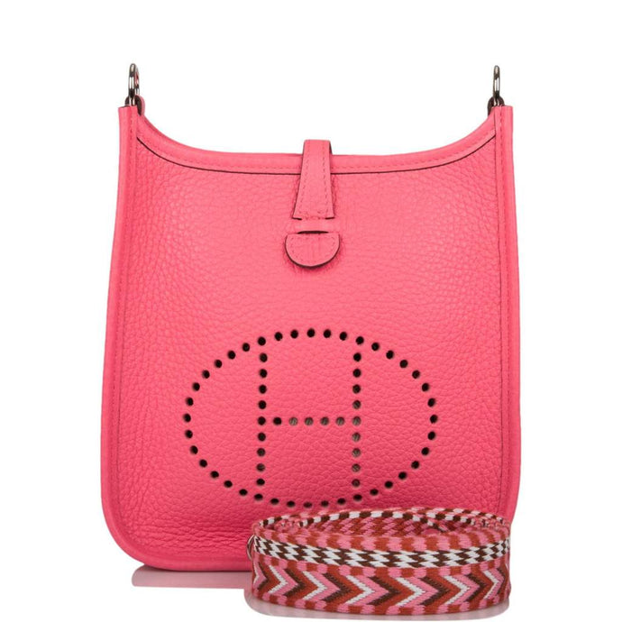 [New] Hermès Rose Azalee Clemence Evelyne TPM Bag Palladium Hardware