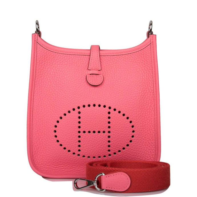 [New] Hermès Rose Azalee Clemence Evelyne TPM Bag Palladium Hardware