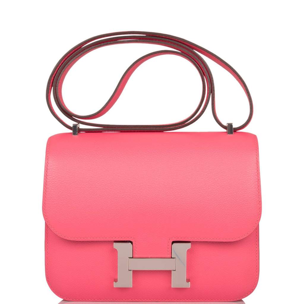 [New] Hermès Constance 18 | Rose Azalee Evercolor, Palladium Hardware