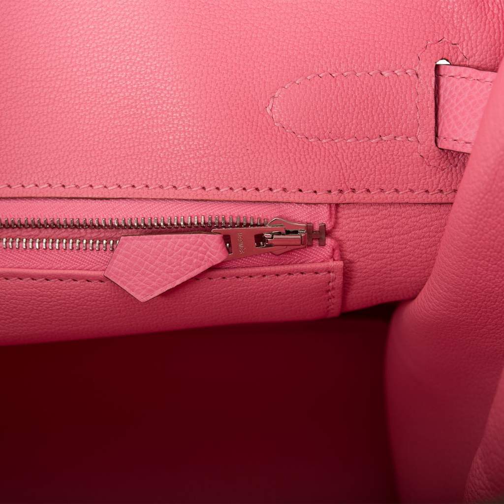 Hermès Birkin 30 Rose Confetti Epsom Palladium Hardware Bag For