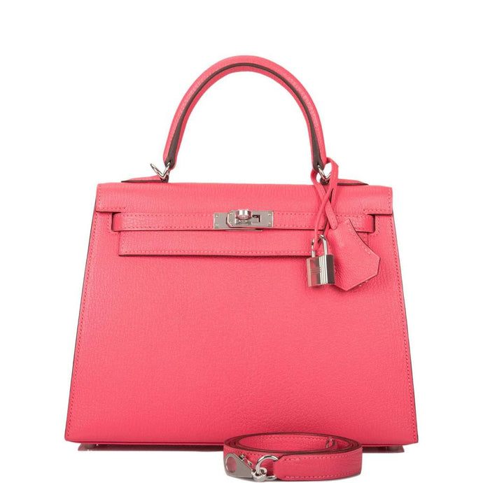 [NEW] Hermès Kelly Sellier 25 | Rose Lipstick, Chevre Leather, Palladium Hardware