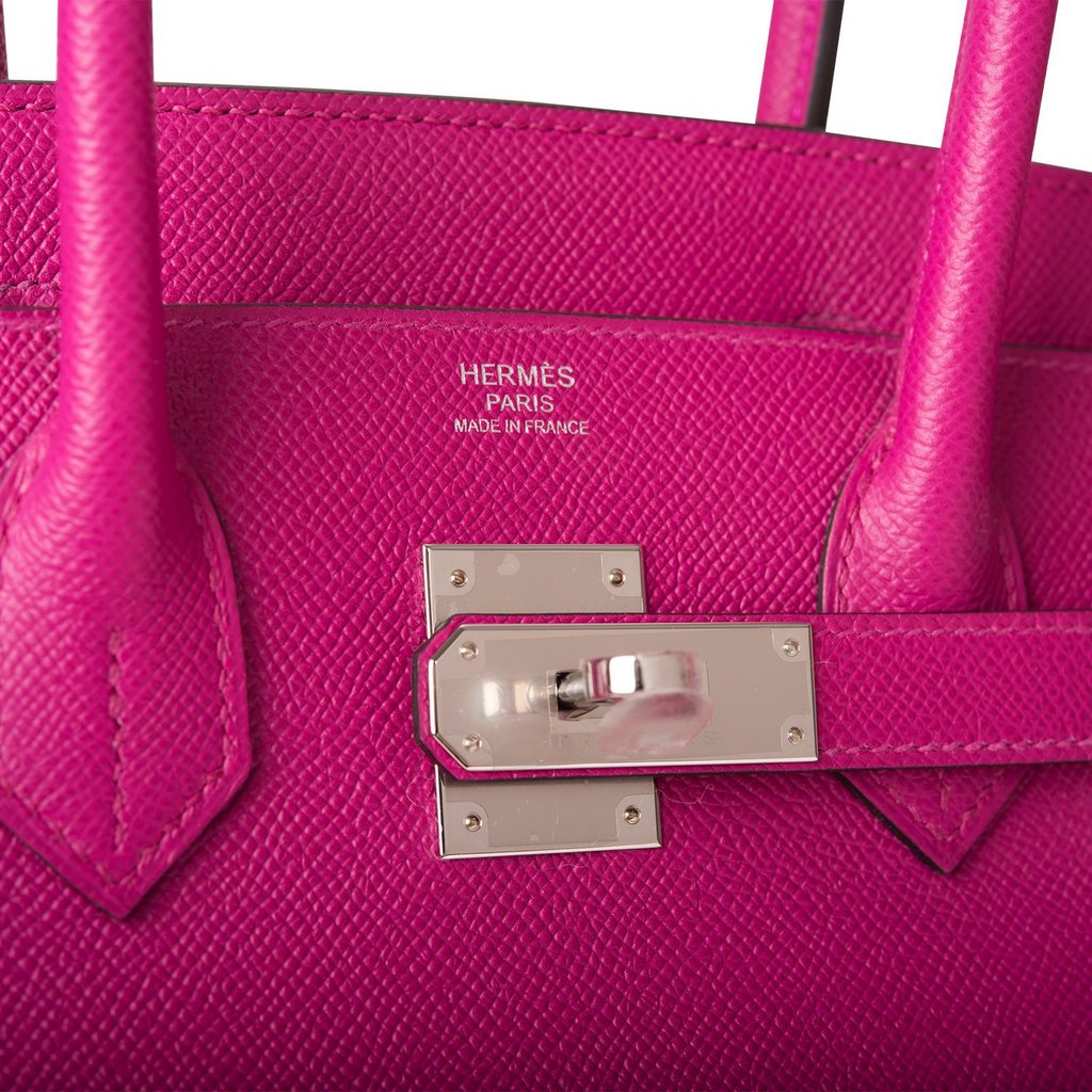 Hermès Birkin 30, Togo, Rose Pourpre PHW - Laulay Luxury