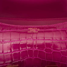 Muatkan imej ke dalam penonton Galeri, [New] Hermès Constance 24 | Rose Scheherazade Shiny, Niloticius Crocodile Skin, Gold Hardware
