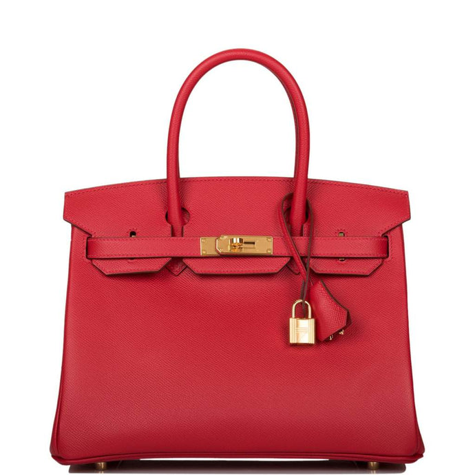 [New] Hermès Birkin 30 | Rouge Casaque, Epsom Leather, Gold Hardware