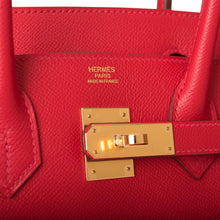 Load image into Gallery viewer, [New] Hermès Birkin 30 | Rouge Casaque, Epsom Leather, Gold Hardware
